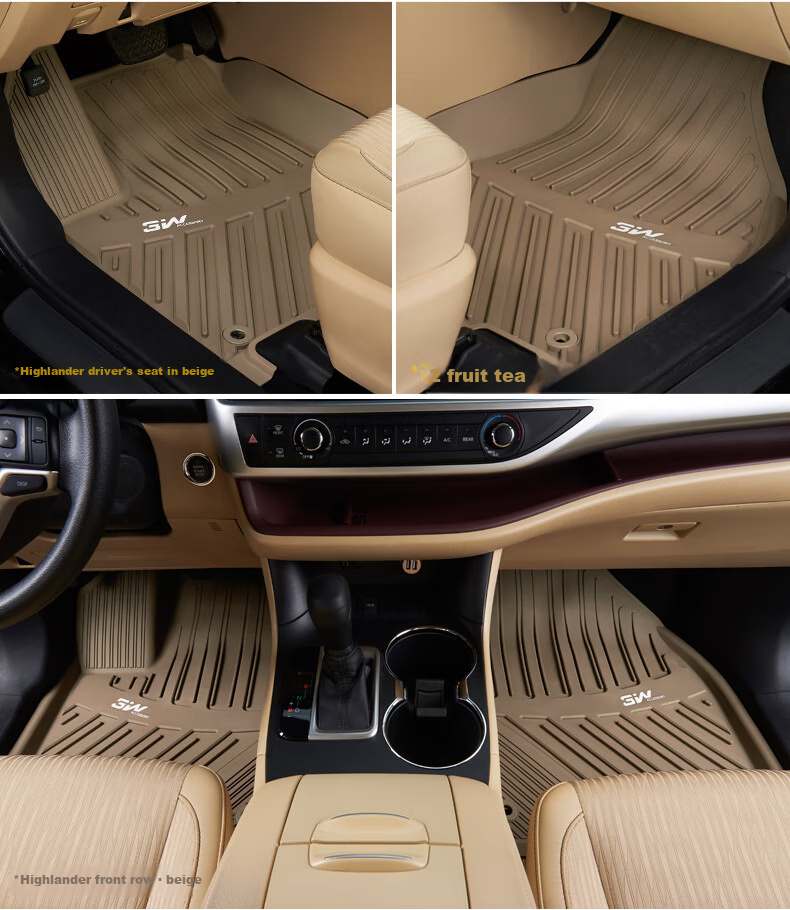 3W Suitable for Toyota Hybrid Gasoline Version New Camry, Specialized TPE Car Floor Mats + Carpet Surface Double-Layer Customized [2018-2022 Models] 2