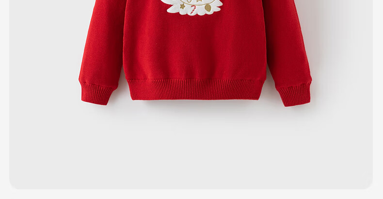 David Bella Girls' Fleece-Lined Red Knitted Sweater Thickened Winter Christmas New Year Dress 8