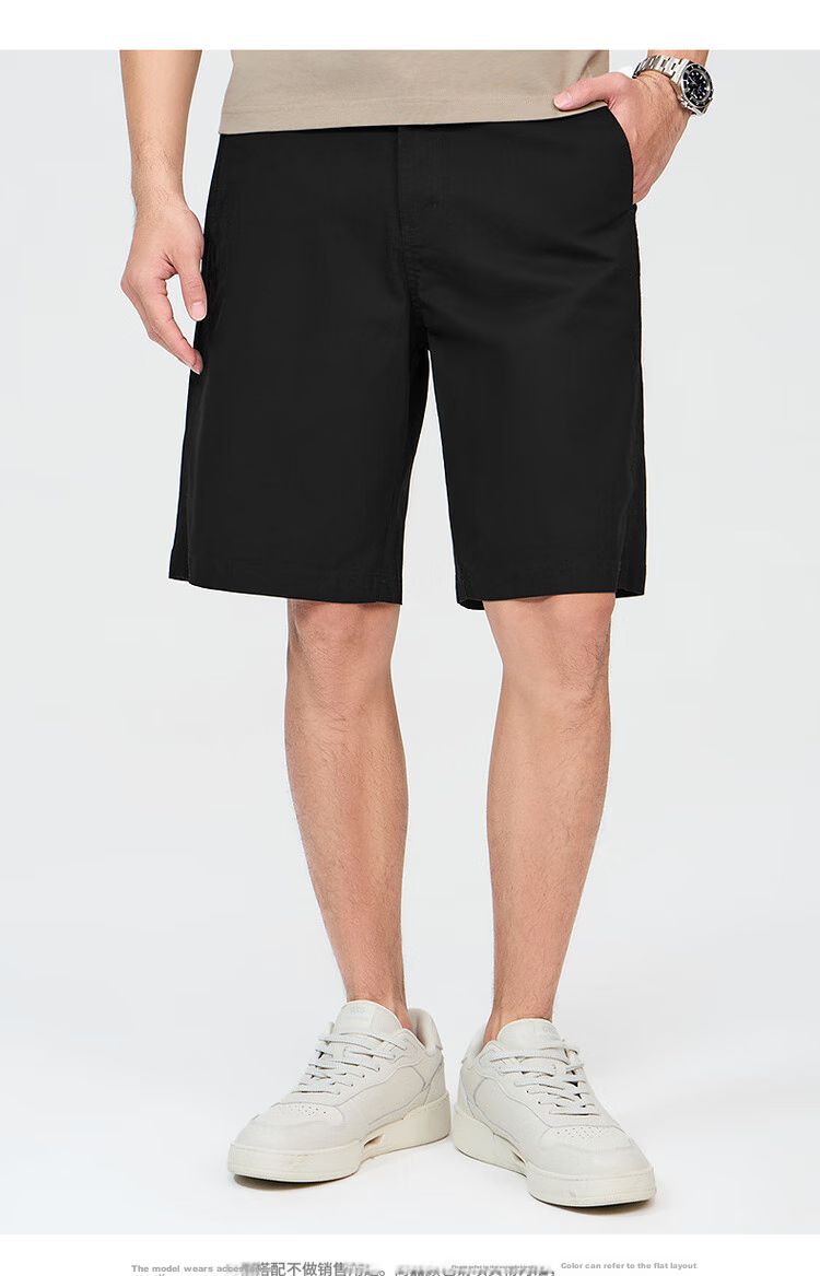 DANCING WOLVES [Comfort Stretch Cotton and Spandex] Summer Workwear Trendy Loose Breathable Versatile Casual Men's Shorts 314 Red Brown 34 8