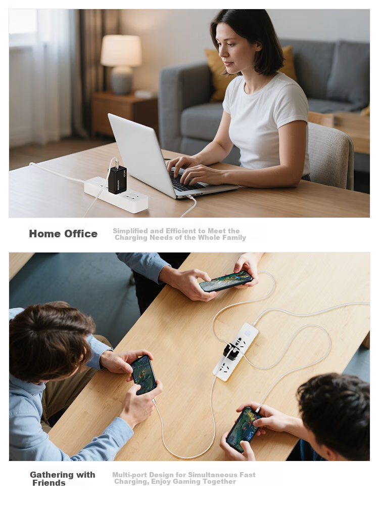 Hichain And Chang 65W GaN Charger, Type-C Multi-Port Fast Charging Head, Compatible with PD45W Charging Head, Suitable for Apple 18, Huawei, Xiaomi Phones, Tablets, Mac Laptops 6