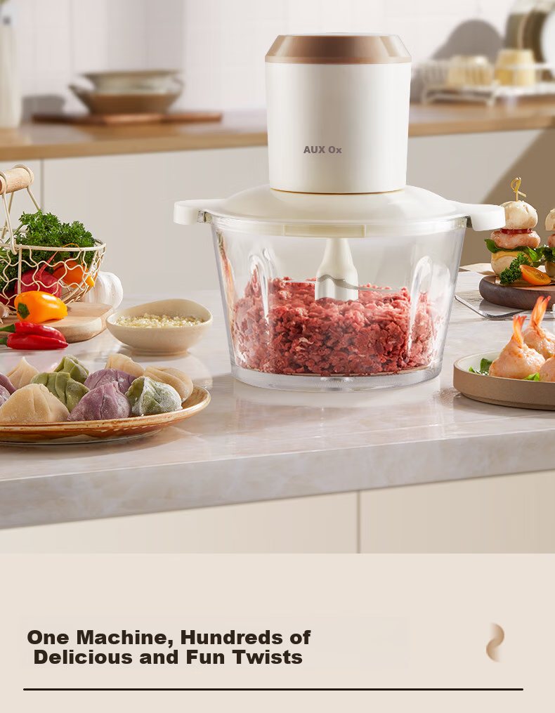 AUX Meat Grinder for Home Use, Mincer, Electric Multi-Functional Food Mixer, Meat Chopper, Dumpling Filling And Garlic Paste Maker, Meat Mixer JR116 3
