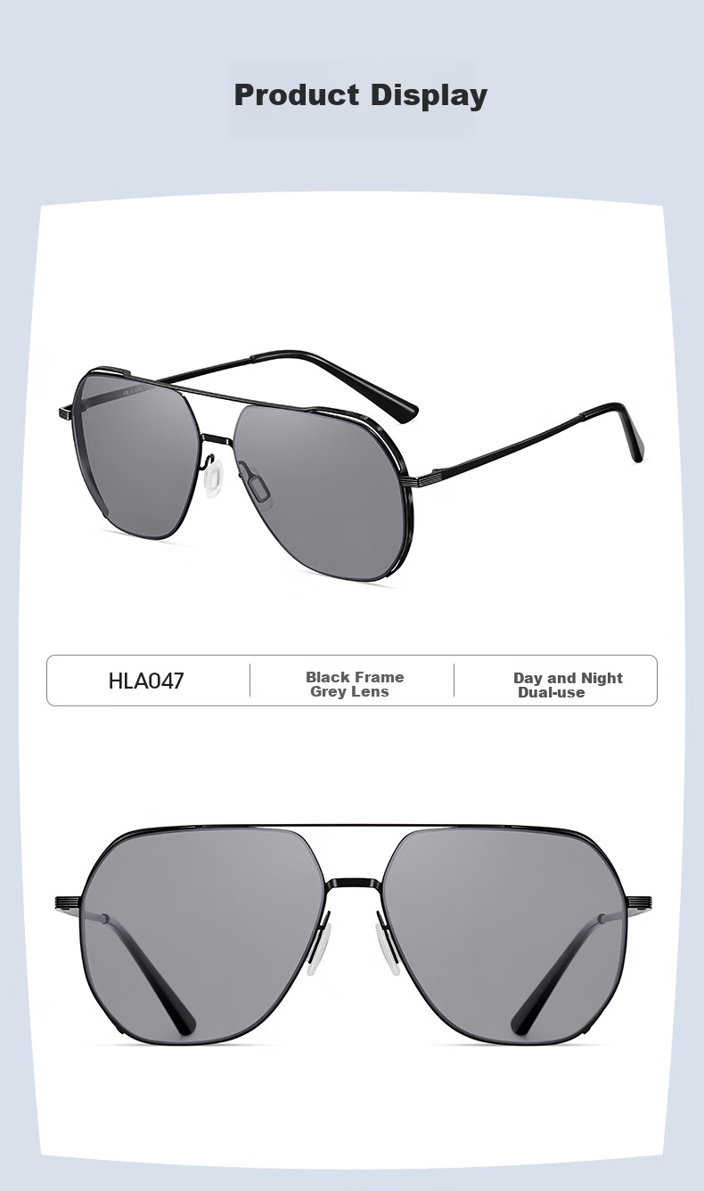 HLA Day And Night Polarized Sunglasses, Photochromic Sun Protection Sunglasses for Men, Night Vision Glasses for Driving, Specialized Gift, Blue 11