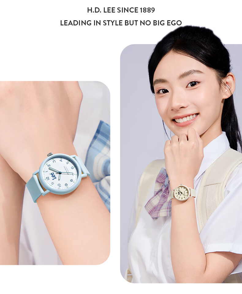 Lee Student Watch Calendar Youth Mechanical Exam Silent Pointer Unisex U553 Beige 18
