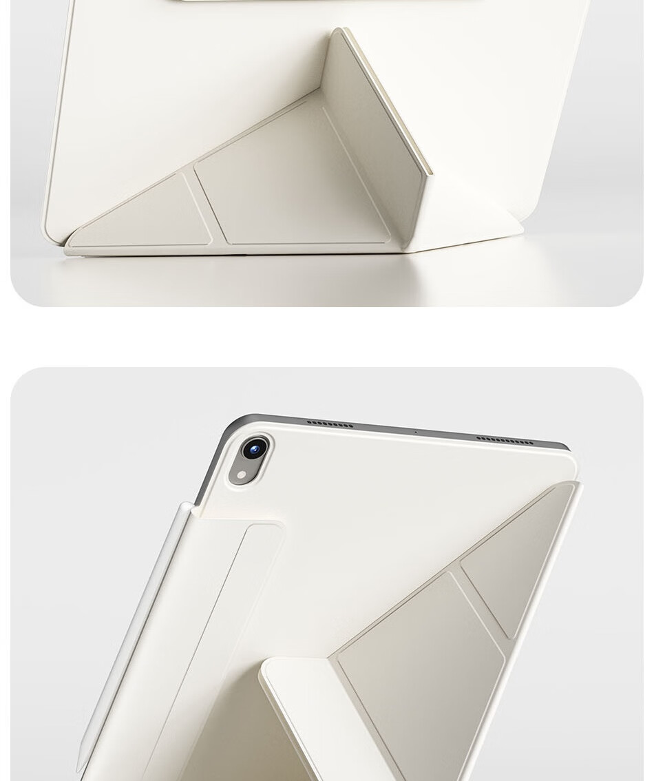 Zoyu Compatible with 2022 iPad Pro 11-inch Y-Fold Double-Sided Magnetic Buckle Tablet Case for 2021/2020 Pro 11-inch Tablet Case in Haze Gray 1