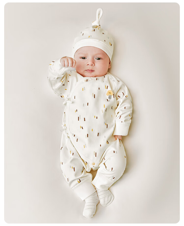 Weishi Muni Newborn Baby Romper Spring Autumn Full Moon Infant Monk Suit Jumpsuit 11