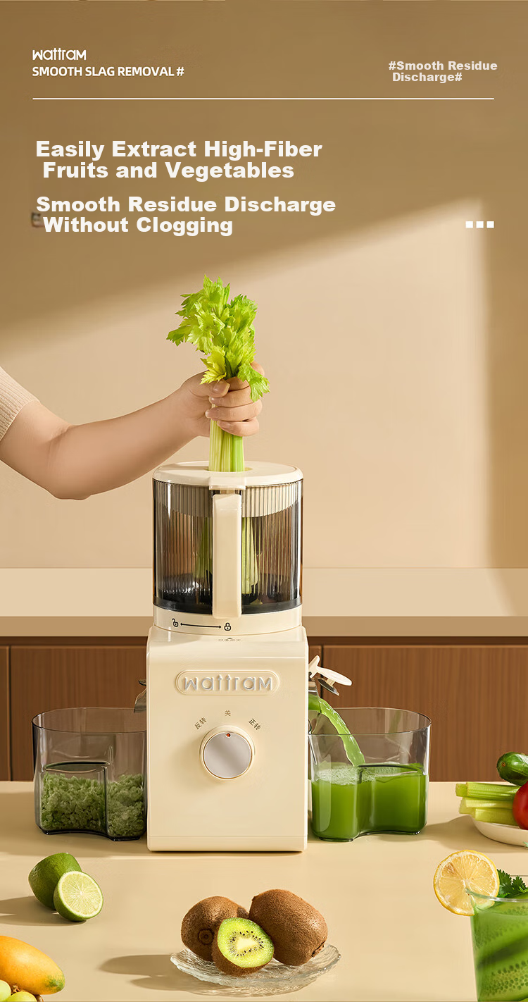 Beiouwolang Juicer, Home Use 156mm Extra-Large Diameter Electric Fruit And Vegetable Juicer with Pulp Separation, Fresh-Pressed Fruit And Vegetable Juicing Machine without Cutting Fruits And Vegetables J1 16