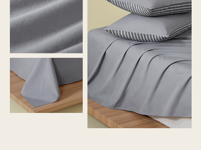 Mercury Home Textiles 100% Cotton 60-Count Washed Long-Staple Cotton A-Class Bed Sheet Single 160x230cm 5