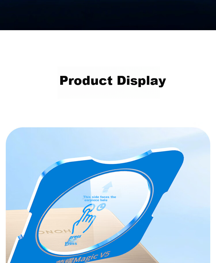 ESCASE Lens Protector for Honor Magic V5, Rear Camera Film, Full Coverage Protective Film, Shockproof, Anti-Fingerprint, Glass AR Silk Screen Film 6