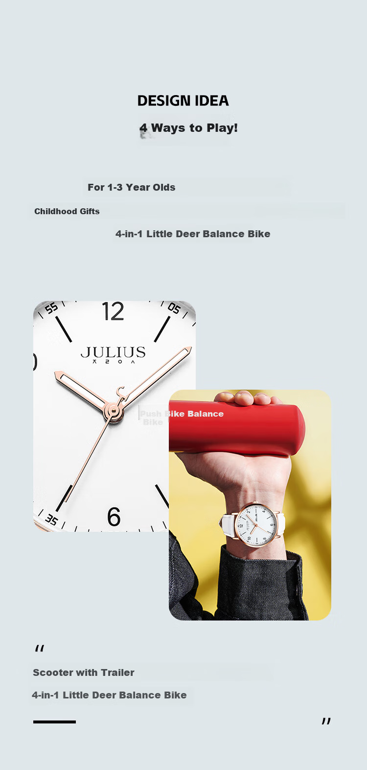Julius Watch for Men, New Style, Suitable for Middle And High School Students, Exam Calendar, Quartz Men's Watch, White, JA-1516MB 2