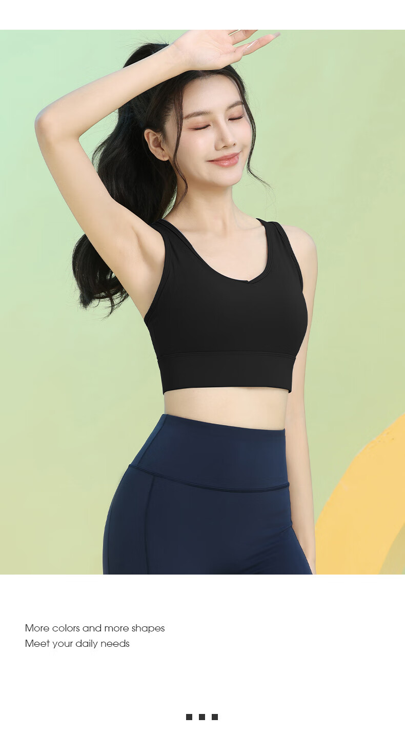Baisirong Professional Women's Sports Bra Slim Running Yoga Fitness One-Piece Tank Top 10
