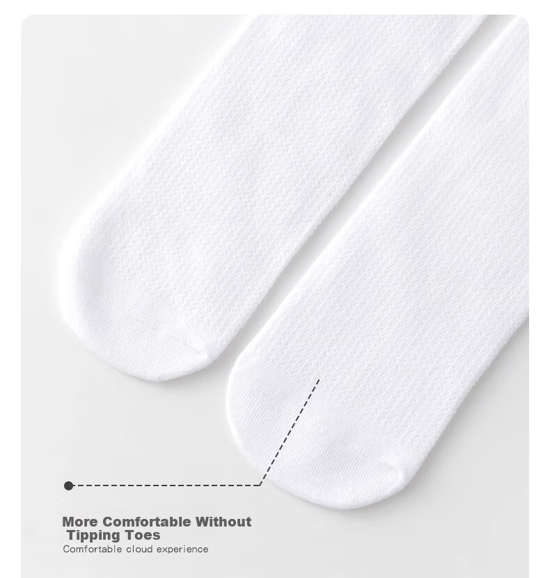 LangSha Children's Socks, Girls' Mid-Calf Socks, Spring And Summer Mesh Breathable, Girls' Preppy Style Versatile School Uniform Socks, XL 11