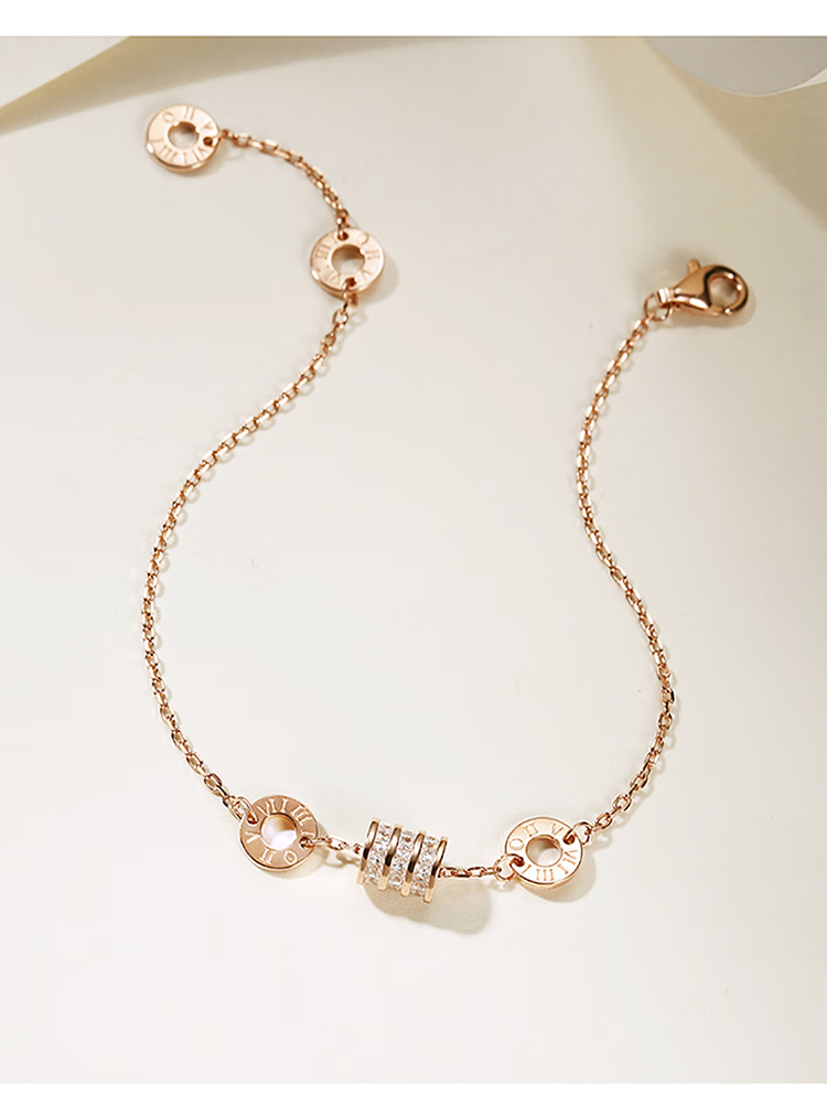 Fanci Lucky Slim Waist Bracelet Rose Gold Anniversary Gift for Women Silver Birthday Gift for Girlfriend 8