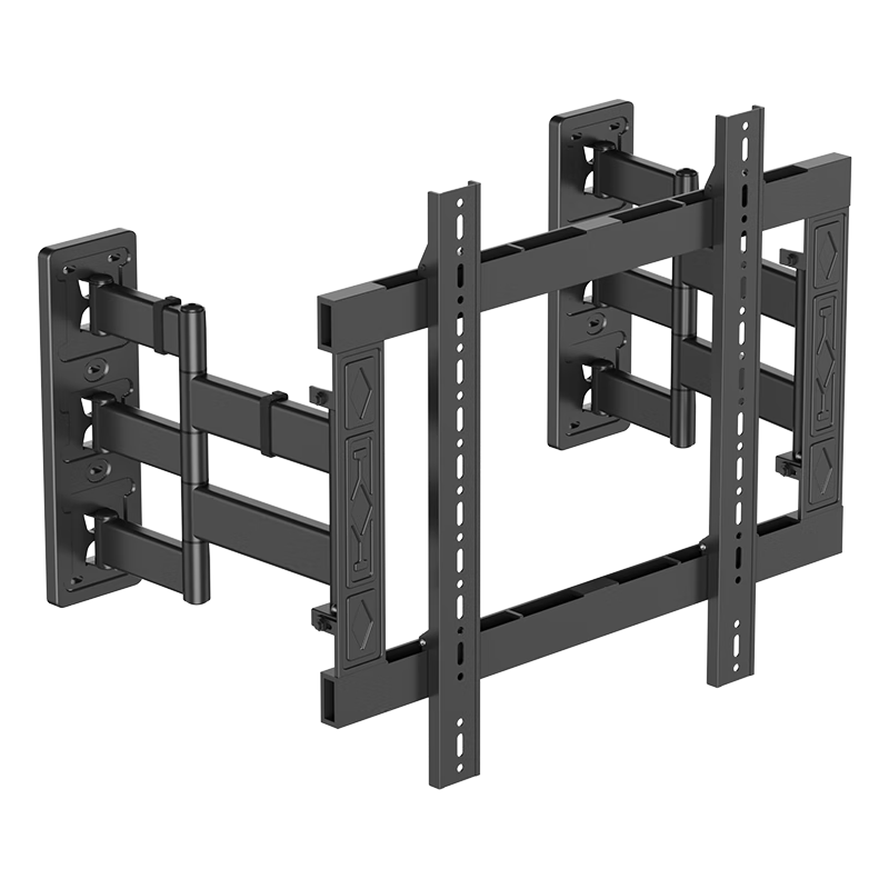 HILLPORT 10-Arm Ultra-Thin Millimeter-Precision Adjustable Embedded TV Mount Bracket for 65-90 Inch TVs Compatible with Xiaomi Hisense TCL Skyworth and More