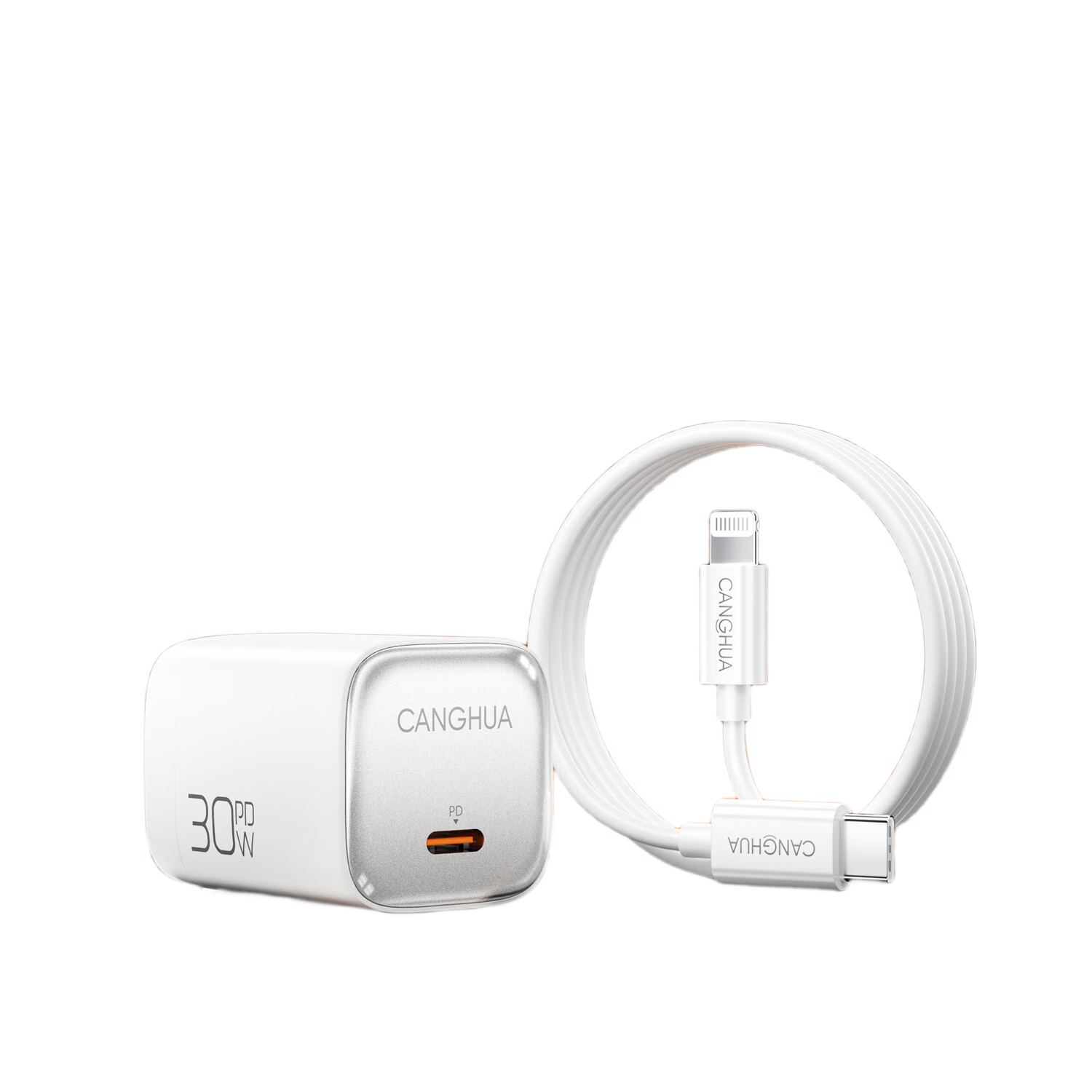 CangHua [MFI Certified] Apple 14 Charger, Gallium Nitride Fast Charging Set, PD30W/20W Charging Head, Suitable for IPhone14/13ProMax/12/11/8/iPad Phones