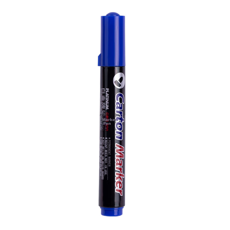 PLATINUM Fountain Pen CPM-200, Oil-Based Marker, Single-Tip Thick Pen, CD Pen, Box-End Pen, Logistics Pen, 10 Pens Per Box, Blue