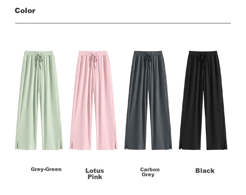 MJ STYLE Sun Protection Ice Silk Split Pants for Women, New Summer 2026 Women's Clothing, Trendy Fashion Casual Versatile Simple Trousers 13