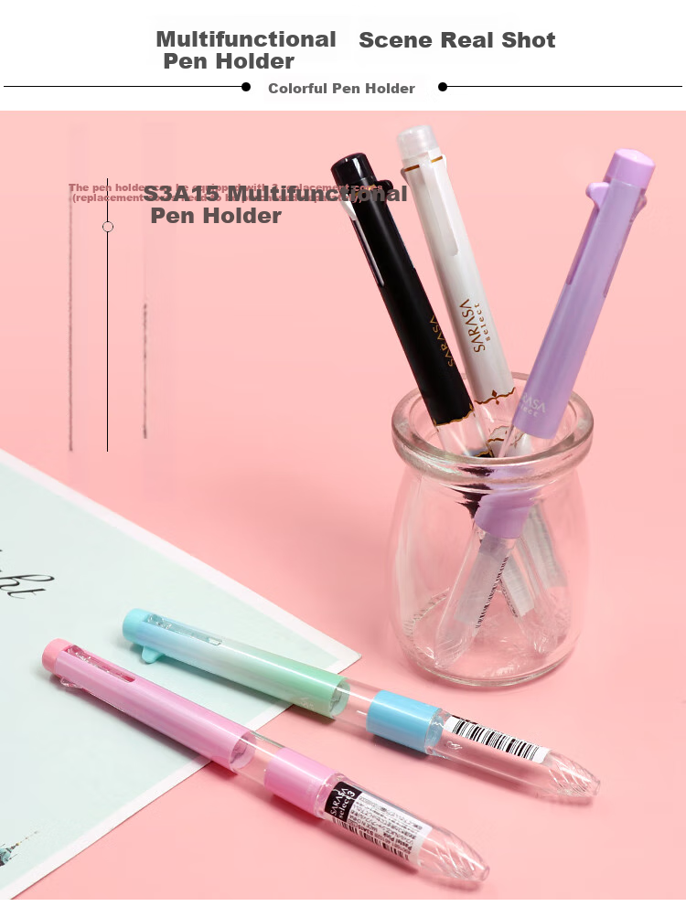 ZEBRA 3-Color Multifunctional Pen Barrel SARASA Series Colored Gel Pen Barrel (Refill RNJK5) S3A15 Light Pink Barrel (Buy One Get One Free) 2