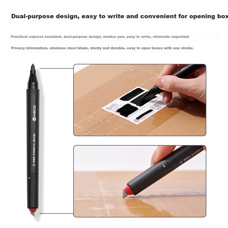 Маркер KACO Express Pen, 6 мм, черный, для упаковки, маслостойкий, водостойкий, односторонний