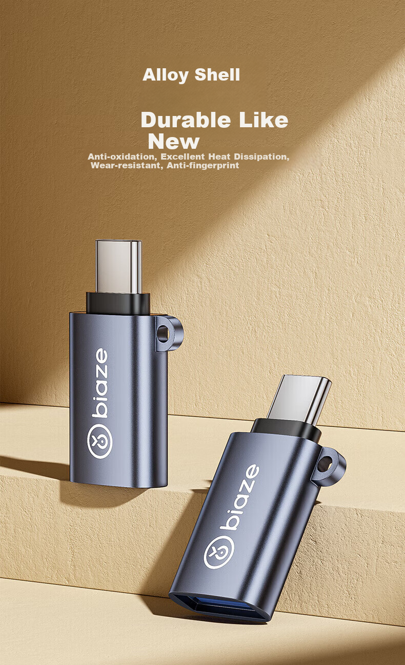 BIAZE Compatible with Apple 17/16/15 Adapter, Type-C Converter, USB3.2 Data Transfer Adapter Cable, OTG Android Phone Huawei External USB Drive, Keyboard And Mouse Car Charger 12
