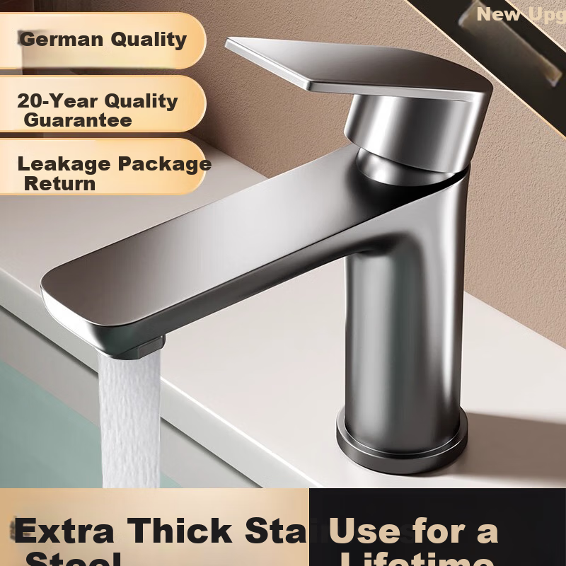 WUZORY [Germany] Washbasin Faucet, Hot And Cold Water Two-In Bathroom Sink, Face Basin, Washbasin Faucet