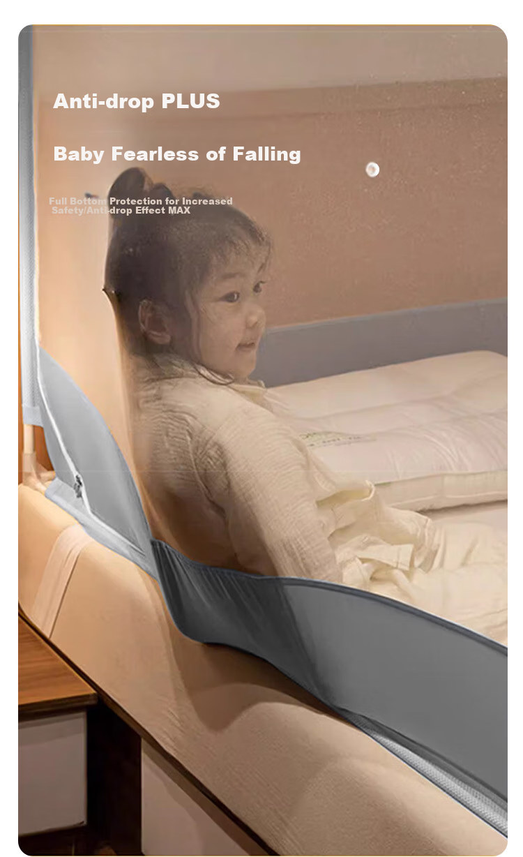 MINISO Three-Door Bed Mongolian Yurt Mosquito Net, Baby Fall Prevention Mosquito Net with Bed Guardrail Full Bottom, Home Use for 1.8x2 Meter Bed 3