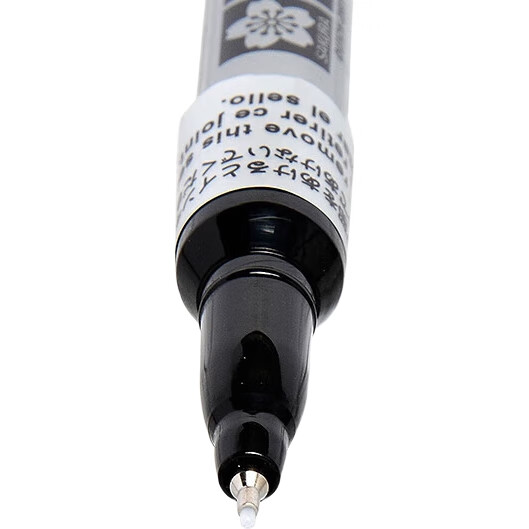 Маркер SAKURA Paint Marker, серебристый, 0.7 мм, водостойкий, быстросохнущий, для рисования и письма