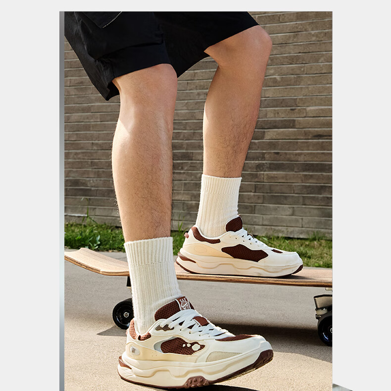 361° Sports Shoes, Peach Blossom Men's Shoes, Spring And Summer Retro Versatile Thick-Soled Casual Shoes, Height-Increasing Shoes for Men, 672536703-5 3