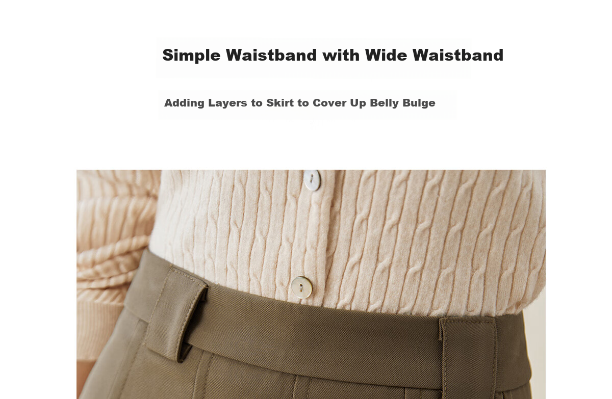 Chushen Spring And Autumn Midi Skirt for Women, Wilderness Maillard High-Waist Academic Style A-Line Design Pleated Skirt S143B2003 5