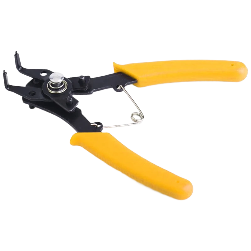 Huangxiaochao, Spring Pliers, External And Internal Spring Pliers, Multifunctional Four-In Set, Straight Head And Bent Head, for Axle And Hole, Yellow Spring Pliers