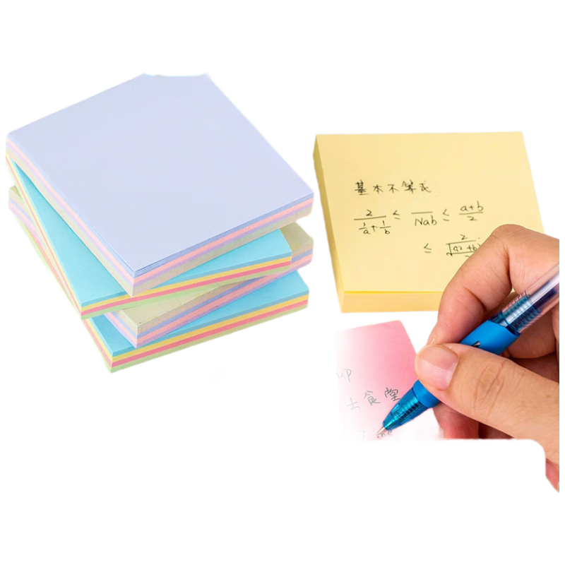 Jufu 400 Pages 5-in-1 Morandi Color Sticky Notes 76x76mm Memo Pad Self-Adhesive Office Message Pads