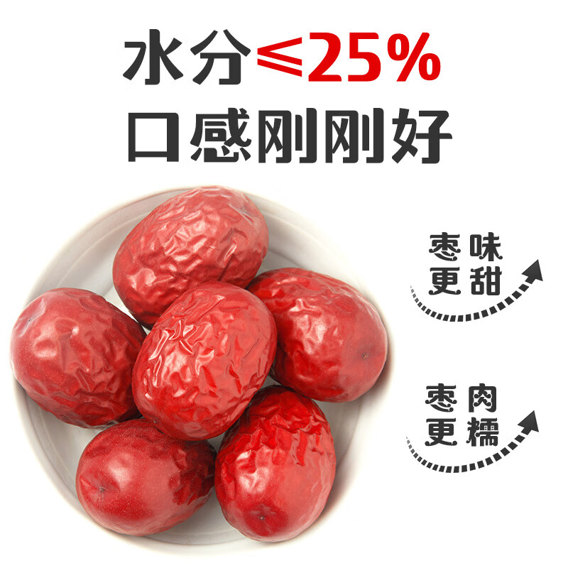 十月稻田 新疆灰枣 500g 若羌红枣 小枣 休闲零食 泡水煮粥补气血 八宝粥