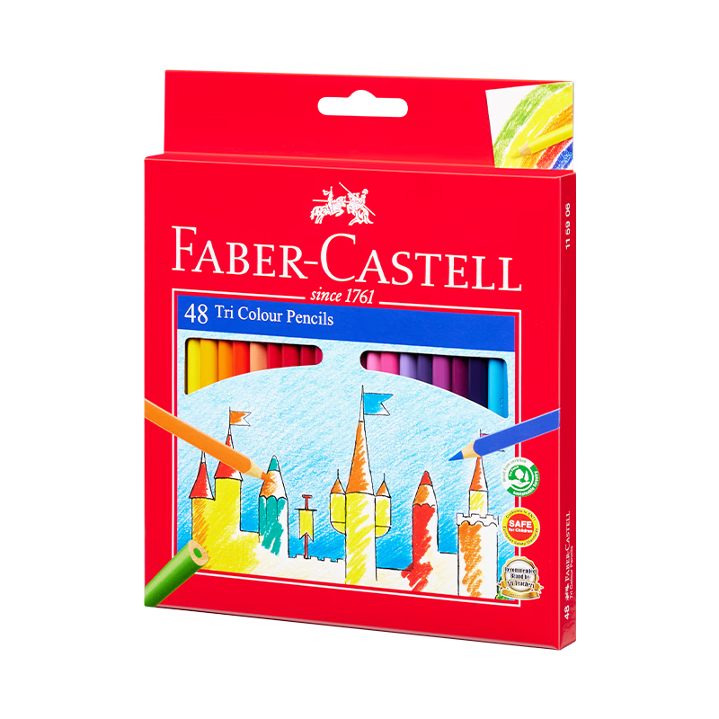 Faber-Castell Oil-Based Colored Pencils 36 Colors Triangular Barrel Children's Drawing Art Supplies Hand Drawing Sketching Pencils