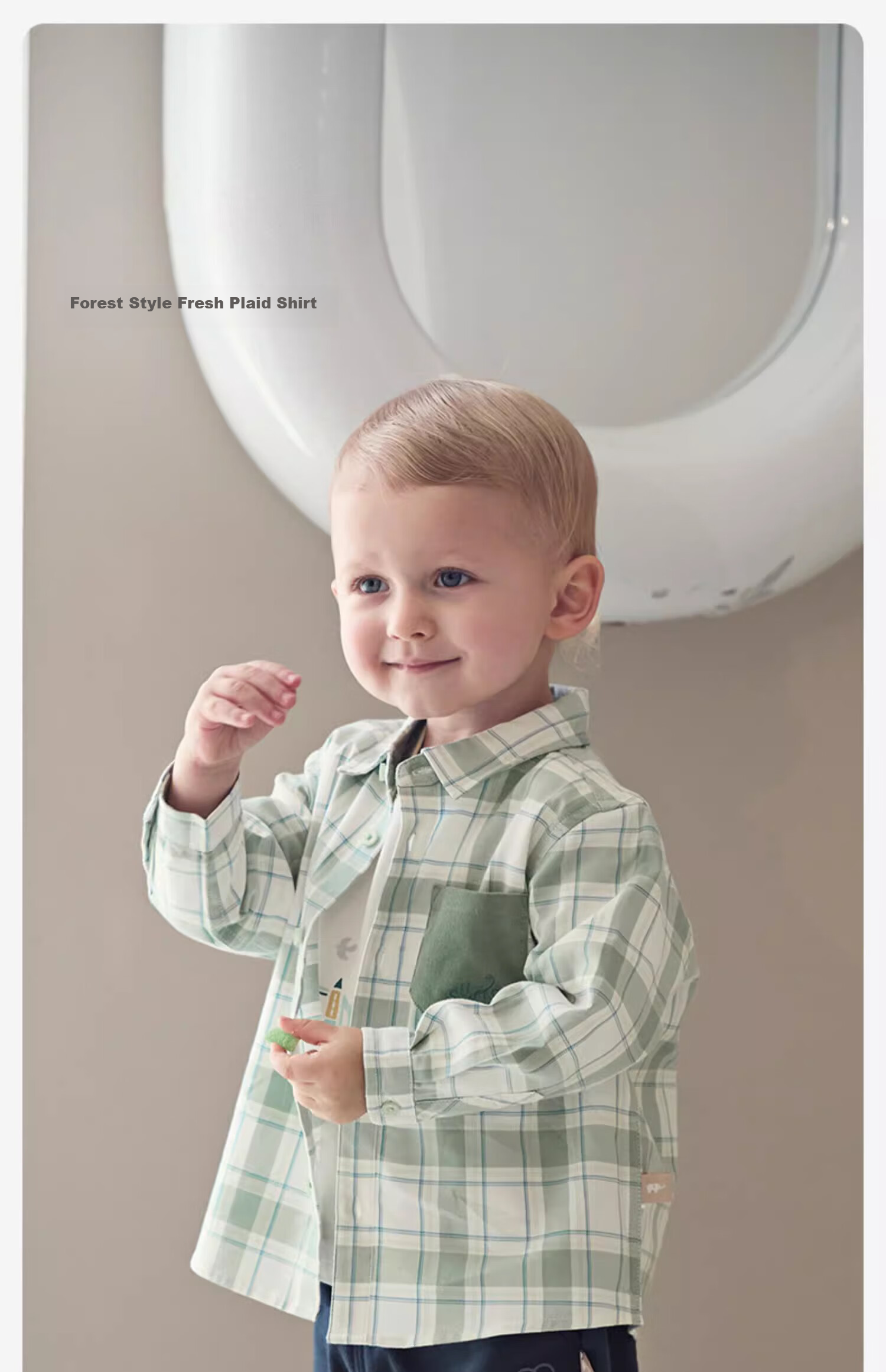 DAVE & BELLA Children's Shirt, Boys' Plaid Shirt, Baby Boy Autumn Cotton Top, Kids' Clothing 1