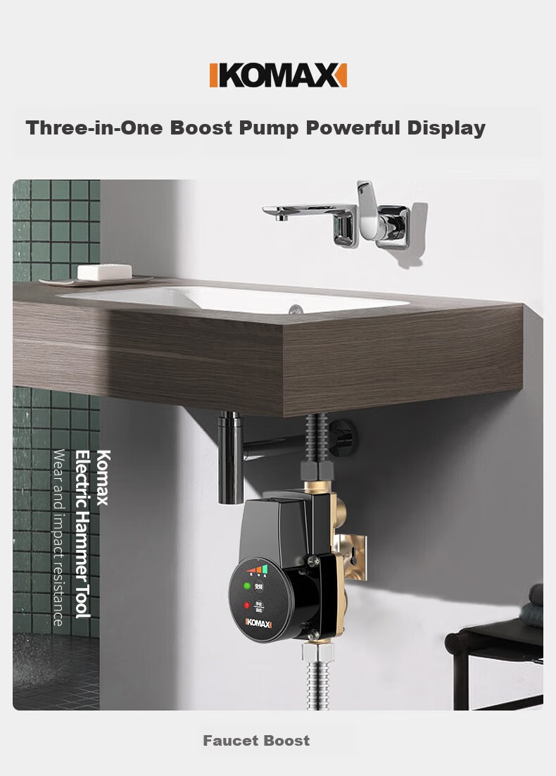 KOMAX Household Booster Pump, Whole-House Automatic Heating And Water Pressure Booster, High-Power Water Pump, Water Heater, Small Variable Frequency Pump 8
