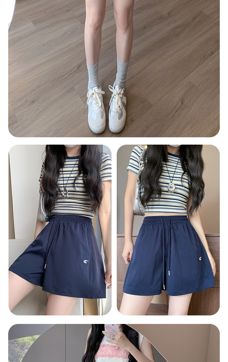 BOPRUIEY Embroidered Workwear Shorts for Women 2025 Summer New Outdoor Sports Five-Point Casual Versatile Solid Color Breathable Hot Pants 16