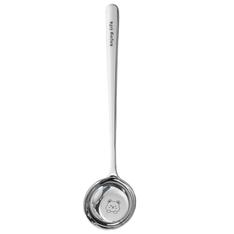 Guangyi 316 Stainless Steel Spoon Household Soup Spoon Round Bottom Large Deep Ladle 2-Pack GY7749