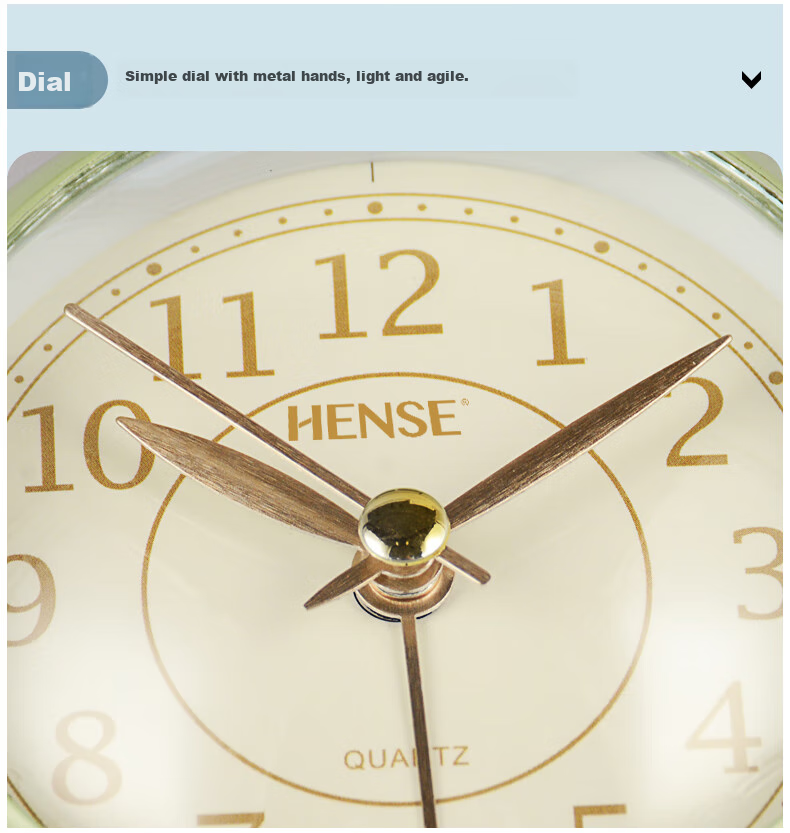 Hense Fashion Creative Mini Alarm Clock for Children, Bedside Lazy Clock for Middle And High School Students, Desktop Clock HA08 Blue 14