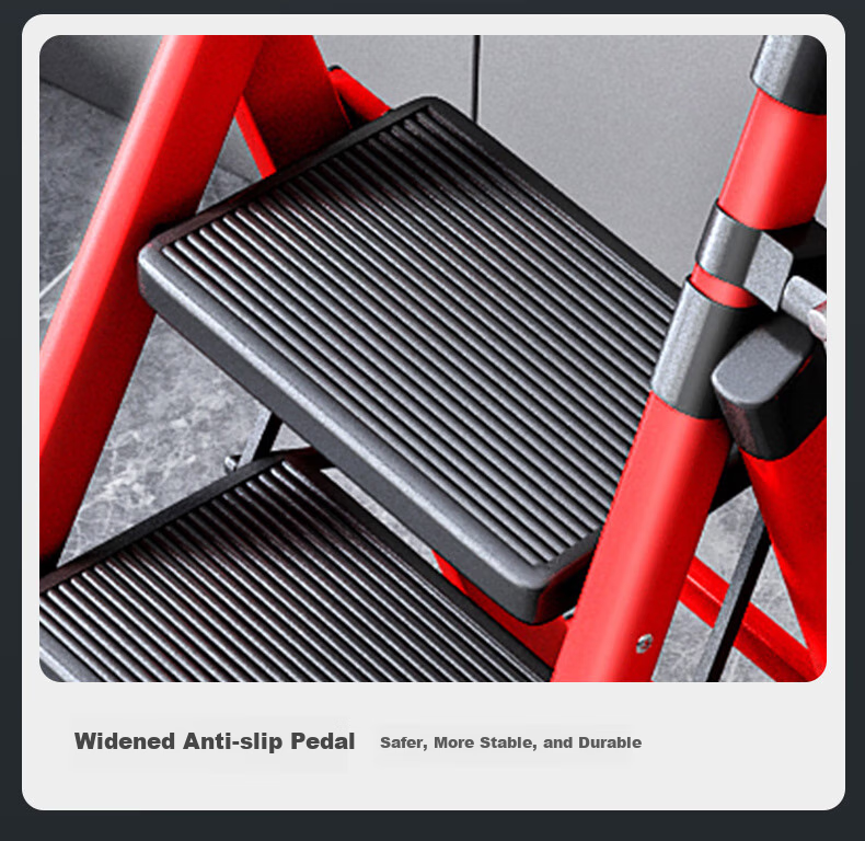 SHULIANG Ladder, Household A-Frame Ladder, Five-Step Ladder, Folding Engineering Ladder, Thickened Carbon Steel 14