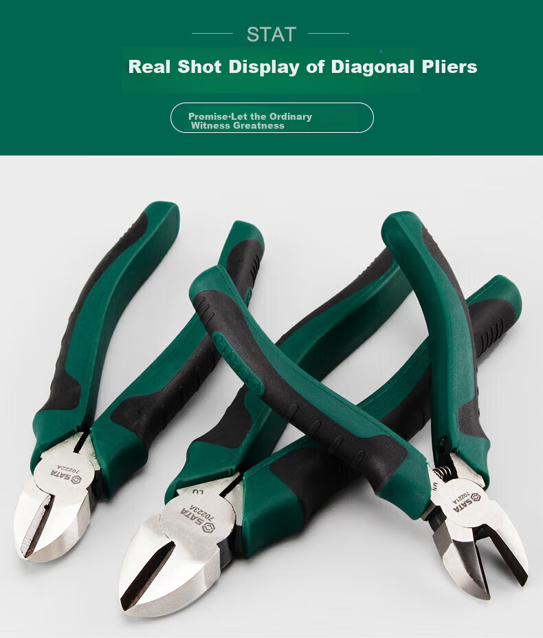 SATA 70221A Professional Japanese Diagonal Cutting Pliers, 5" 5 Inch 5