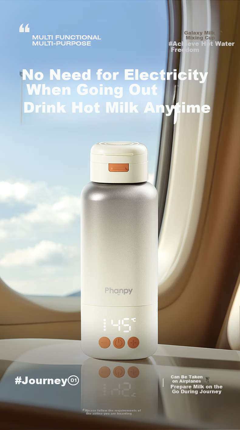 Xiaoyaxiang Portable Constant Temperature Kettle, Baby Travel Milk Preparation Hot Water Kettle, Children's Constant Temperature Cup, Thermos Cup, 500ml 4