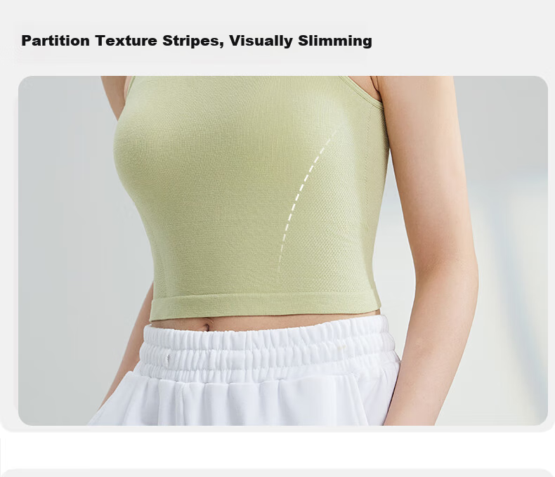 Ordifen Women's Camisole Tank Top, No Bra Needed, Covers Side Boob, Enhances Back, with Built-In Pads, Breathable Sports Bra for Fitness And Outer Wear 14