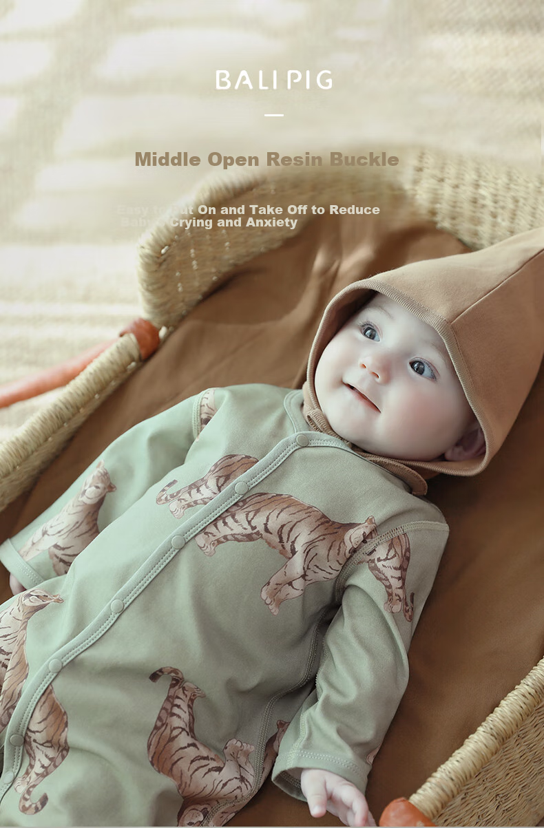 BALIPIG Newborn Baby Clothes 2-Piece Set, Full Moon A-Class Cotton, Baby Boy Romper, Instagram Style, Spring And Autumn Style Onesie for Girls 7