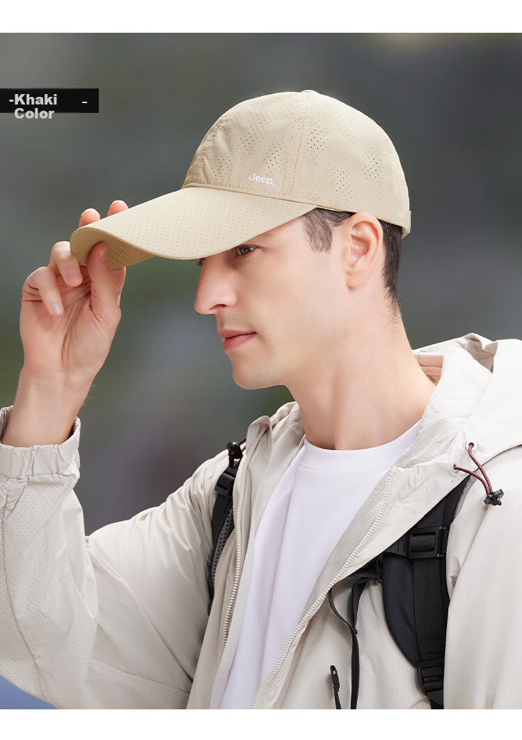 JEEP Baseball Cap for Men And Women, Summer Mesh Quick-Dry Sun Hat, Sports Casual Hiking Cap 5