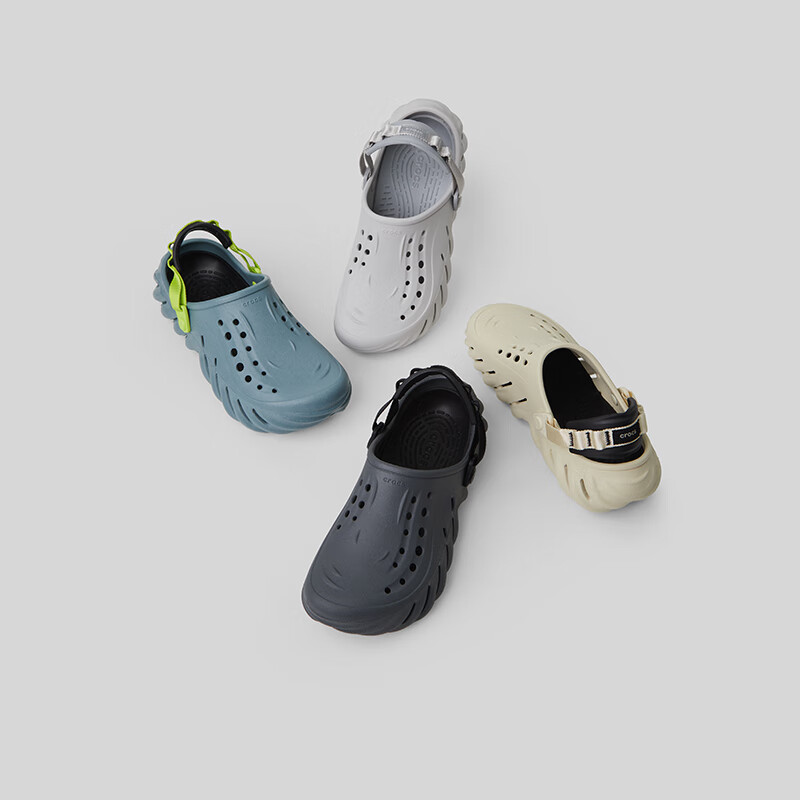 CROCS Unisex Clog Sandals, Outdoor Casual Fashion Beach Shoes, Closed-Toe Slippers, 207937-001, Size 41-42 9