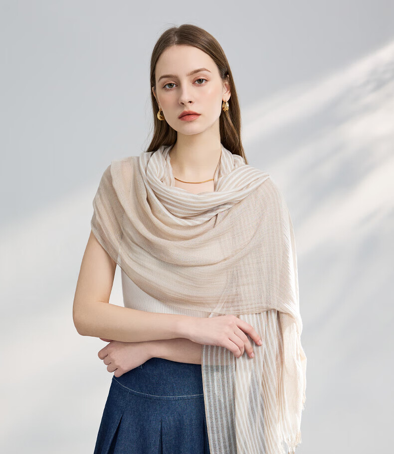 ELLE [Gift Box Set] 100% Modal Silk Scarf Women's Spring Summer Shawl Wrap Gift for Mom Girlfriend 2