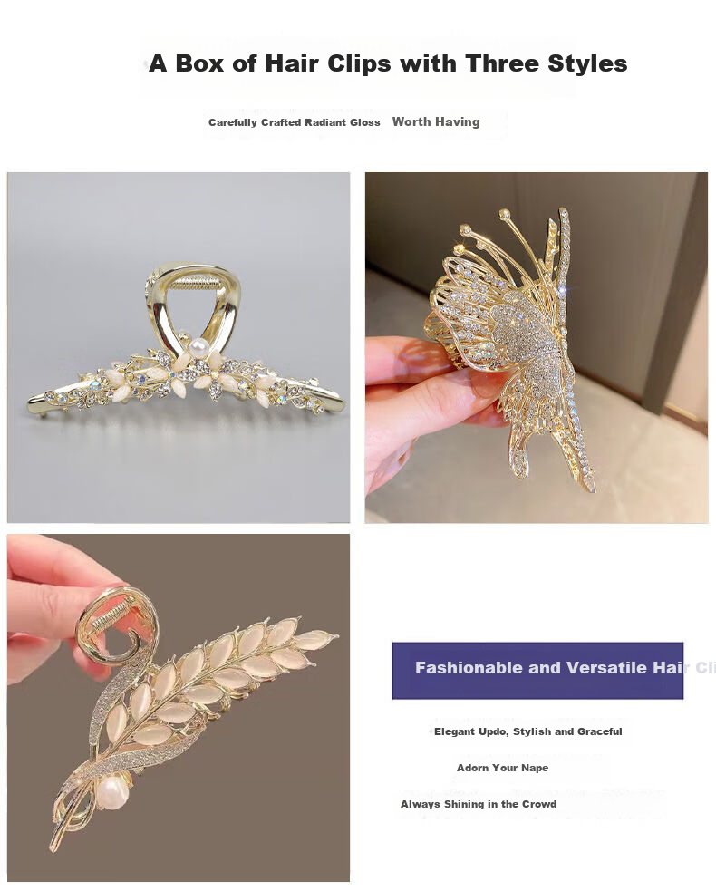 GUNAI Hair Clip Women's 2026 Premium Shark Clip Hairpin Hair Accessories Birthday Gift for Girlfriend 3