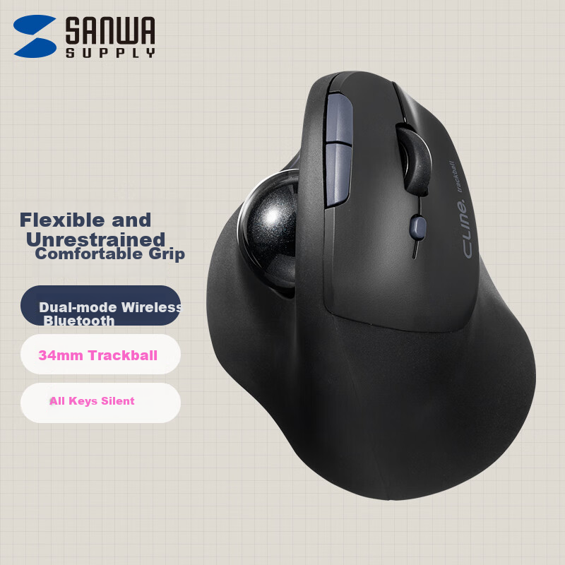 Беспроводная мышь SANWA, эргономичная вертикальная, двойной режим 2.4G + Bluetooth, бесшумные кнопки, перезаряжаемая, для средней и большой руки