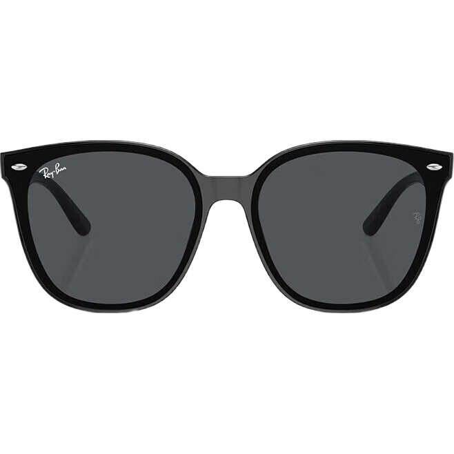 Солнцезащитные очки RayBan 0RB4423D, унисекс, черная оправа, темно-серые линзы, размер 66