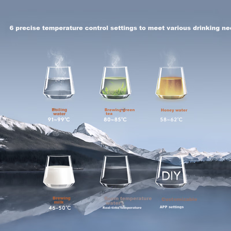 COLMO Wall-Mounted Water Dispenser, Home Drinking Water Purifier Companion, Fast Heating Direct Drinking Full-Flow High-Temperature Sterilization Sensor Water Dispenser RA09