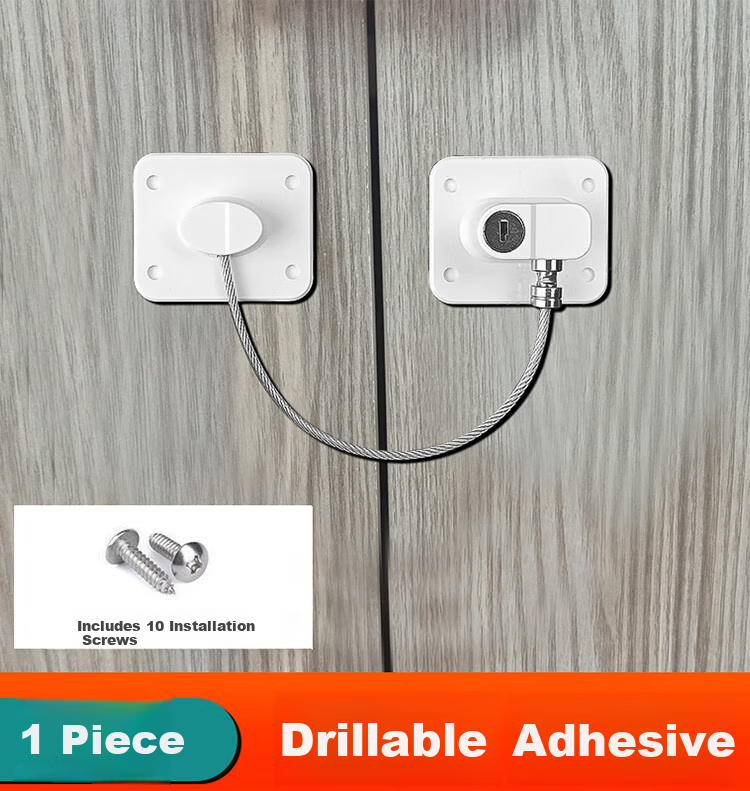 9I9 Children's Window Lock Limiter, Baby Drawer Lock, Cabinet Door Lock, Refrigerator Lock, Sliding Door Lock, Freezer Lock, Multifunctional A3 12